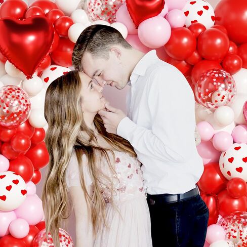Galentines Day Balloon Arch Kit, Galentines Day Party Decorations with Rose Petals for Bridal Wedding Bachelorette Engagement Birthday Romantic Valentines Party Decorations in Saudi Arabia
