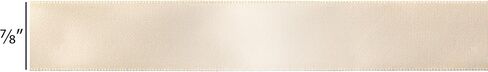 Offray 453962 7/8" Wide Single Face Satin Ribbon for Gift Wrapping, Decoration, and Crafts, Two Pack of 6-Yard Spools, Antique White in Kuwait