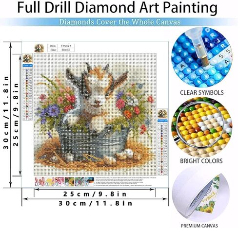 MOMDEDP Diamond Art Painting Kits for Adults, Cow 5D Diamond Painting Dots Art Kits for Adults Beginner, DIY Highland Cow Full Round Gem Crystal Art Paint by Diamond, Home Wall Decor 12 x 12 in in Kuwait