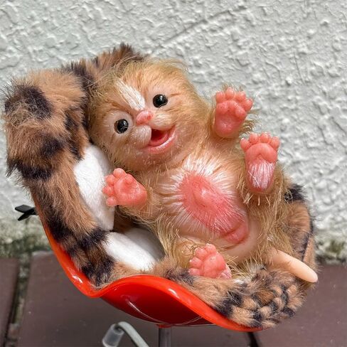 دمى سيليكون تولد من جديد على شكل حيوانات، لعبة لطيفة وواقعية للقطط الصغيرة الناعمة مقاس 12.7 سم in Kuwait