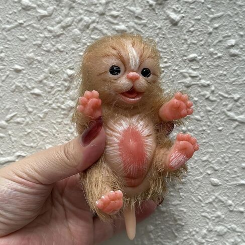 دمى سيليكون تولد من جديد على شكل حيوانات، لعبة لطيفة وواقعية للقطط الصغيرة الناعمة مقاس 12.7 سم in Kuwait