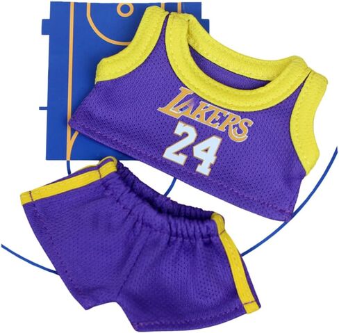 Doll Clothes Basketball Jersey for Doll Plushie 17cm, Bag Charm Accessories (Purple, 2 Pieces) in Kuwait