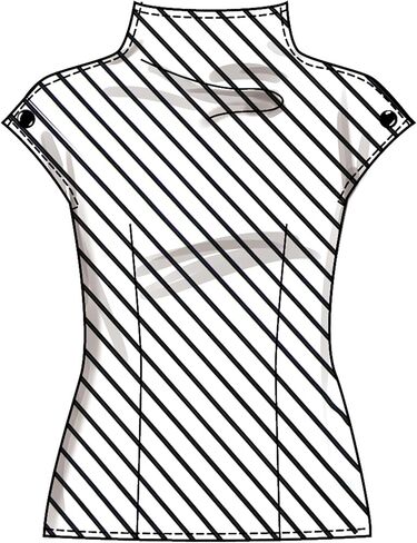 Simplicity SS3103D5 حزمة نمط الخياطة العلوية ذات الرقبة القمعية من Misses، رمز التصميم S3103، الأحجام 4-6-8-10-12 in Kuwait