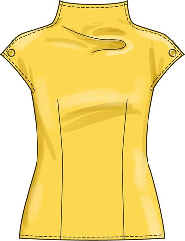 Simplicity SS3103D5 حزمة نمط الخياطة العلوية ذات الرقبة القمعية من Misses، رمز التصميم S3103، الأحجام 4-6-8-10-12 in Kuwait