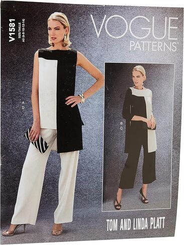 تونيك وسروال من Vogue Patterns Sportswear Misses، مقاس 6-8-10-12-14، برتقالي in Saudi Arabia
