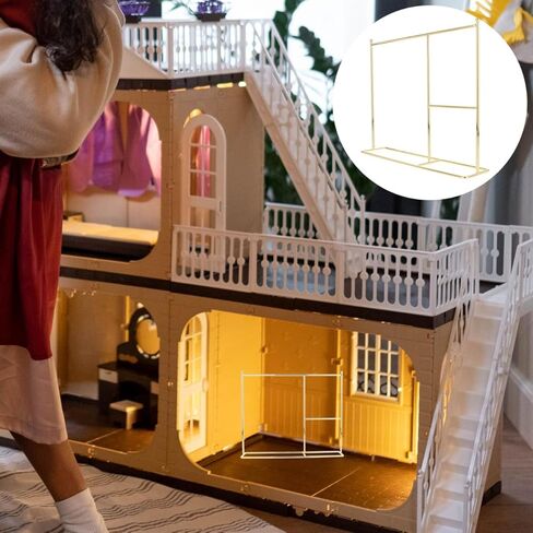 HOMSFOU Doll Clothes Rack for 18 Inch Dolls Mini Fashion Dream Wardrobe Doll Hanger Organizer for Clothes Storage and Dollhouse Bedroom Accessories in Saudi Arabia