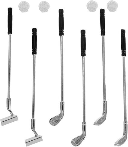 مجموعة واحدة من Veemoon لبيت الدمى المصغر لنادي الجولف، مجموعة نموذج جولف صغير لبيت الدمى، ديكورات رياضية للمناظر الطبيعية الصغيرة، زينة لتزيين حفلات الكيك in Kuwait