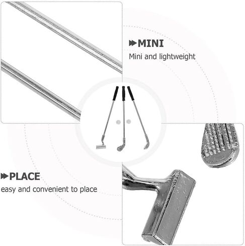 مجموعة واحدة من Veemoon لبيت الدمى المصغر لنادي الجولف، مجموعة نموذج جولف صغير لبيت الدمى، ديكورات رياضية للمناظر الطبيعية الصغيرة، زينة لتزيين حفلات الكيك in Kuwait