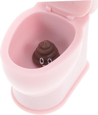 Dollhouse Toilet Flush Sound Scale Miniature Bathroom Accessory for Dollhouse Play Realistic Design Rechargeable Fun Toy for Cake Toppers and Prank Games in Saudi Arabia
