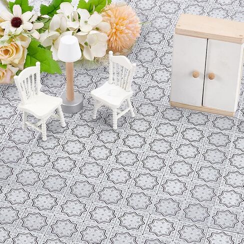 FINGERINSPIRE 160 Pcs Mini Wood Double-Sided Dollhouse Floor Tiles, White Square 1/12 Scale Dollhouse Floor Tiles Miniature Wood Furniture Mini House Accessories for Photo Props Home Decor in Saudi Arabia
