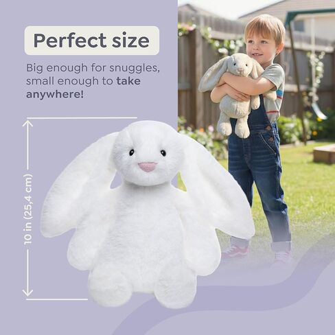 FREND White Bunny Stuffed Animal, Cute Plushies for Women and Kids, Soft Bunny and Rabbit Plush Toy Gift, Adorable Stuffed Animal for Babies and Girls in Saudi Arabia