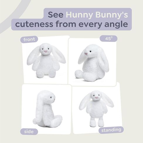 FREND White Bunny Stuffed Animal, Cute Plushies for Women and Kids, Soft Bunny and Rabbit Plush Toy Gift, Adorable Stuffed Animal for Babies and Girls in Saudi Arabia