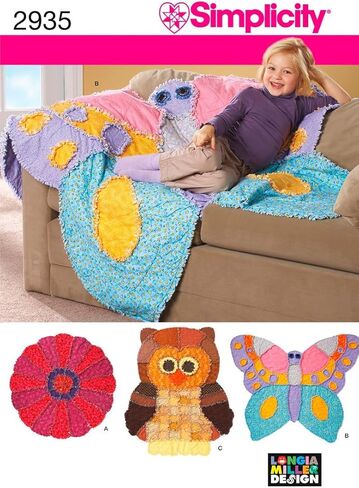 نمط خياطة لحاف Simplicity 2935 للأطفال من تصميم Longia Miller Design، مقاس واحد لكل منهما in Kuwait