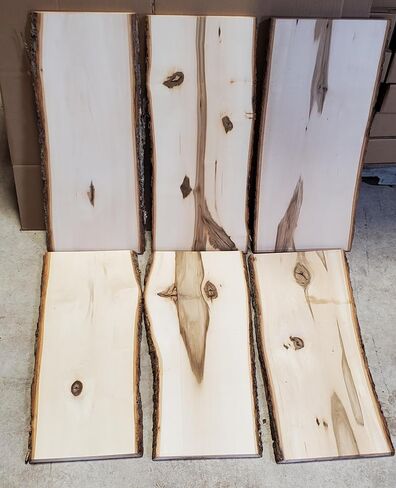 ألواح خشب الزيزفون ذات الحافة الحية من Foggy Bottom Woodworks، مقاس 0.69 × 7 إلى 9 × 11 بوصة، 4 عبوات in Saudi Arabia