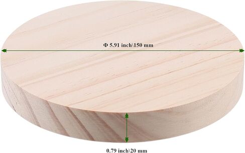 8PCS 6 Inch Round Wooden Discs Circles, 0.78 Inch Thickened Unfinished Wood Wooden Plaque,Woode Coasters for Crafts DIY Painting in Kuwait