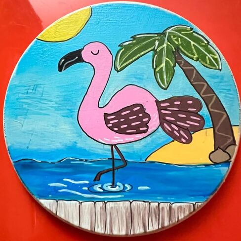 8PCS 6 Inch Round Wooden Discs Circles, 0.78 Inch Thickened Unfinished Wood Wooden Plaque,Woode Coasters for Crafts DIY Painting in Kuwait