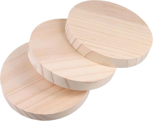 8PCS 6 Inch Round Wooden Discs Circles, 0.78 Inch Thickened Unfinished Wood Wooden Plaque,Woode Coasters for Crafts DIY Painting in Kuwait