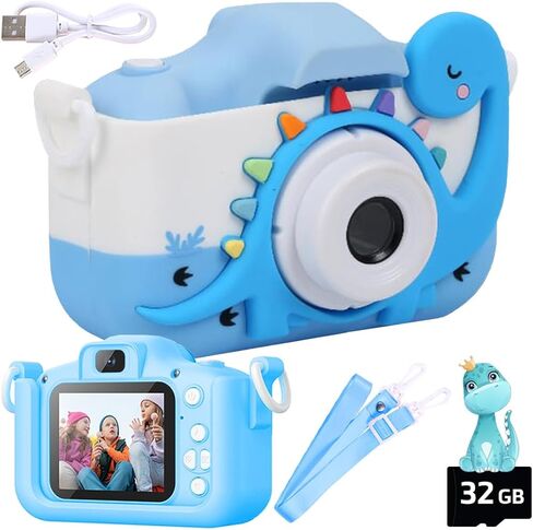 كاميرا ويمبلي للأطفال 3+ سنة هدية فتاة 32 جيجابايت بطاقة SD 1080P HD فيديو رائعتين صورة شخصية يونيكورن كاميرا رقمية للأطفال الصغار ألعاب الأولاد هدية عيد ميلاد للفتيات من عمر 3-12 سنة - وردي in Kuwait