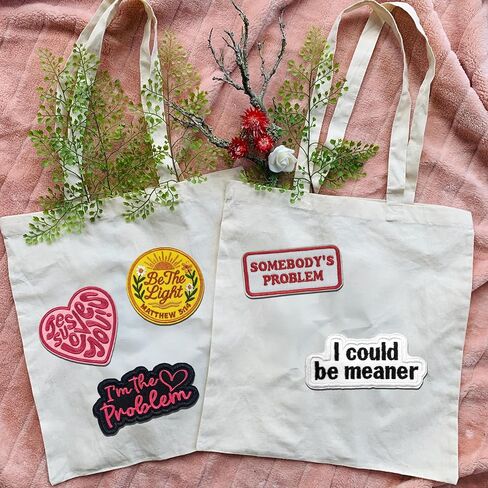 I Could Be Meaner Patch,3 Inches Sew On Iron On Sarcastic Cutesy Girl Women Rights Embroidered Patches for Backpack, Jacket, Hat, Jeans DIY Clothes Accessory Repair Gift for Men Women Size 3 Inch in Saudi Arabia