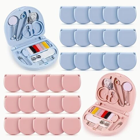 Mini Sewing Box, New Home Minimalist Style, Convenient Small Sewing Kit, Sewing Tool Combination Set DIY (Pink) in Saudi Arabia
