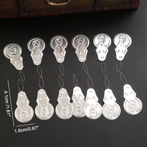 50pcs Embroidery Needle Threader Tool,Aluminum Sewing Machine Needle Threader for Hand Sewin-g Tools,with Gourd-Shaped & Retractable Needles,DIY Needles Threade-r Stitch Insertion Sewing Tool in Saudi Arabia