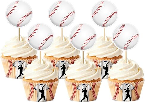 40PCS Soccer Cupcake Toppers Sports Cake Decorations Sports Theme Cupcake Picks for Birthday Party Team Event Game Day Supplies in Kuwait