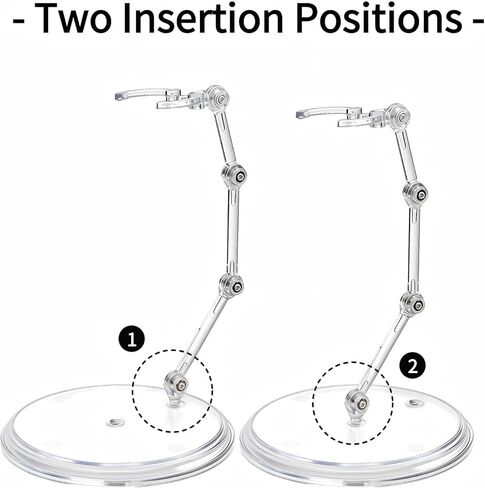 6 Pack Action Figure Stands, Clear Doll Display Stand, Assembly Plastic Action Figure Display Holder Base with Screwdrivers, Action Figures Accessories Support for 6 Inch Dolls in Saudi Arabia