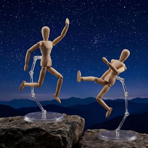 6 Pack Action Figure Stands, Clear Doll Display Stand, Assembly Plastic Action Figure Display Holder Base with Screwdrivers, Action Figures Accessories Support for 6 Inch Dolls in Saudi Arabia