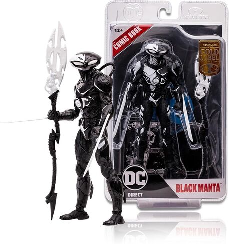 McFarlane Toys Black Manta Line Art (Page Punchers) Gold Label 7" Figure w/Aquaman Comic in Saudi Arabia