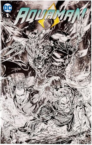 McFarlane Toys Black Manta Line Art (Page Punchers) Gold Label 7" Figure w/Aquaman Comic in Saudi Arabia