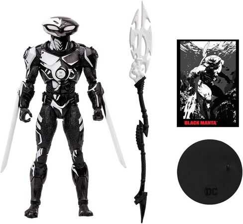 McFarlane Toys Black Manta Line Art (Page Punchers) Gold Label 7" Figure w/Aquaman Comic in Saudi Arabia