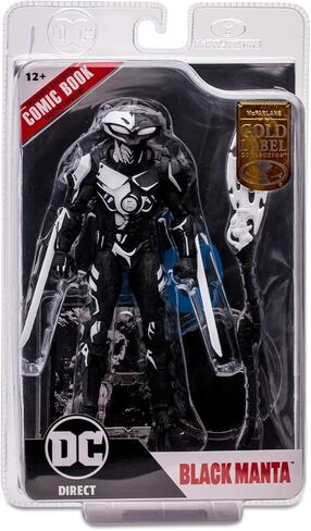 McFarlane Toys Black Manta Line Art (Page Punchers) Gold Label 7" Figure w/Aquaman Comic in Saudi Arabia