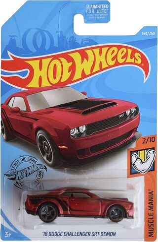 Hot Wheels 2019 Muscle Mania '18 Dodge Challenger SRT Demon 194/250, Maroon in Saudi Arabia