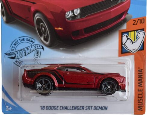 Hot Wheels 2019 Muscle Mania '18 Dodge Challenger SRT Demon 194/250, Maroon in Saudi Arabia