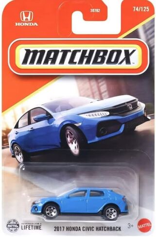 Matchbox 2017 Honda Civic Hatchback [Blue] 74/125, 1:64 Scale Diecast Toy Vehicle in Saudi Arabia