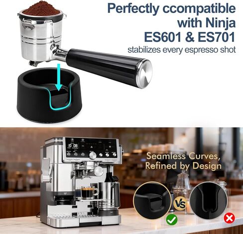 Espresso Tamping Station for Ninja Luxe Cafe Pro Es601 & Es701, Tamper Base Compatible Ninja Espresso Machine Portafilter Holder (Black) in Saudi Arabia