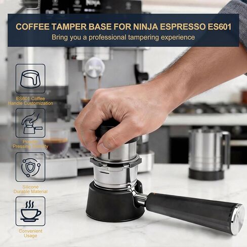 Espresso Tamping Station for Ninja Luxe Cafe Pro Es601 & Es701, Tamper Base Compatible Ninja Espresso Machine Portafilter Holder (Black) in Saudi Arabia