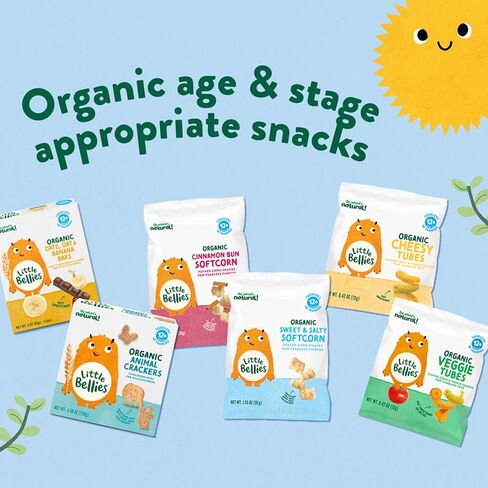 Little Bellies Organic Animal Crackers for 12+ Months, 4.58 Ounce Bag (Pack of 5) in Kuwait