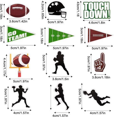 Sucrain 24pcs Football Cupcake Toppers,Disposable Foot Ball Themed Toothpicks, Cocktail Picks for Birthday Party,Game Day, Tailgate Decorations in Saudi Arabia