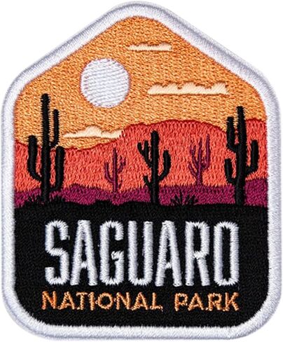 رقعة حديد على رقعة Vagabond Heart Saguaro National Park - شارة سفر - مخيطة أو كي على زينة لحقائب قبعات الجينز - تذكار المشي لمسافات طويلة لحقيبة الظهر أو السترة - هدية للمسافرين - 2.75 بوصة in Saudi Arabia