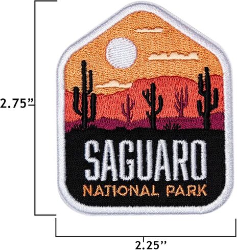 رقعة حديد على رقعة Vagabond Heart Saguaro National Park - شارة سفر - مخيطة أو كي على زينة لحقائب قبعات الجينز - تذكار المشي لمسافات طويلة لحقيبة الظهر أو السترة - هدية للمسافرين - 2.75 بوصة in Saudi Arabia