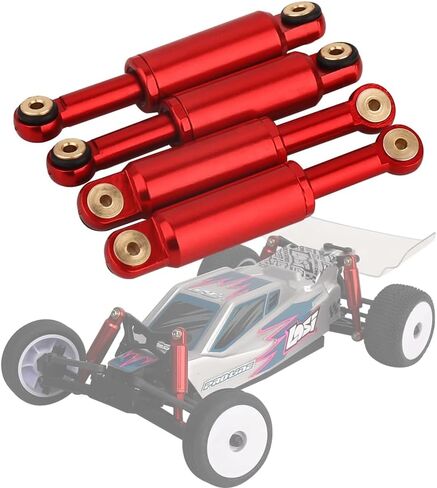 Built-in Spring Front Rear Shock Absorbers Set For 1/24 Axial SCX24 LOSI Micro-B 2WD Buggy LOS00007 Rc Crawler Car Parts Metal Upgrade (black) in Saudi Arabia