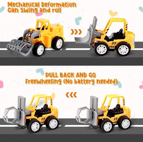 Roowest 24 Set Valentine's Day Gifts for Kids Bulk Construction Vehicle Valentines Card Pull Back Construction Truck Toy with Card for Girl Boy School Classroom Preschool Exchange Gifts Party Favor in Saudi Arabia