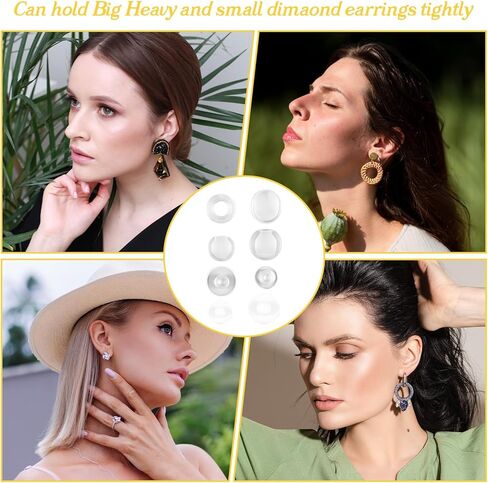 80 Pcs Clip On Earring Pads TPE Material (Better Than Silicone) Clear Clip On Earring Backs, Comfort Earrings Cushions for Clips on Earrings in Saudi Arabia