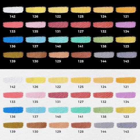 LIGHTWISH Handmade Metallic Soft Pastel Set 24 Colors,Super Soft & Blendable Chalk Pastel Sticks for Professional Drawing Painting,Blending in Saudi Arabia