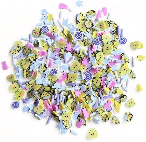 Buttons Galore and More Sprinkletz Tiny Polymer Clay Embellishments, Chicks, Bunnies, and Other Easter Decorations, Fluffy Friends - 36 Grams - 3 Packs in Saudi Arabia