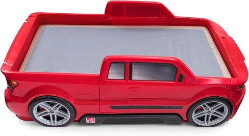Step2 Roadster Toddler-to-Twin Bed, Crib to Twin Transition Race Car Bed, Adjustable, Ages 3+ Years Old, Easy Assembly, Gray in Kuwait