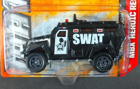 Matchbox SWAT Truck 2013 MBX Heroic Rescue Series Black/White Police SWAT Truck 1:64 Scale Collectible Die Cast Model Car Model #7 of 120 in Saudi Arabia