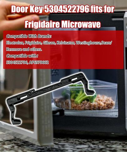 5304522796 OEM Microwave Door Latch Replacement kit Compatible with Frigidaire/Kenmore Microwaves, Replace Ap6979662 5304522796 4977138 20938991 PS12746282 EAP12746282 etc. in Kuwait