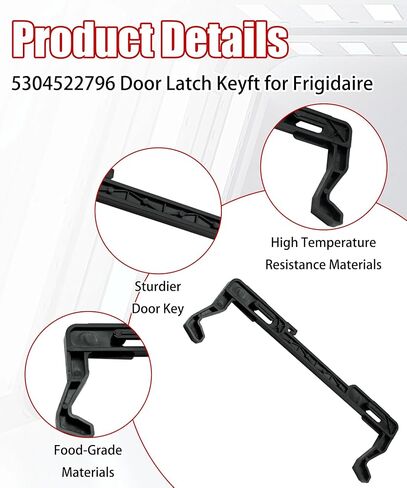5304522796 OEM Microwave Door Latch Replacement kit Compatible with Frigidaire/Kenmore Microwaves, Replace Ap6979662 5304522796 4977138 20938991 PS12746282 EAP12746282 etc. in Kuwait